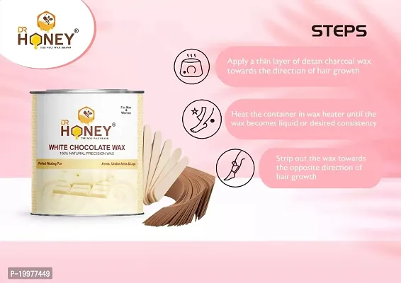 DR HONEY white chocolate and stick wax 600 gram Hair Removal For Arms, Legs, Chest, Back, and Full Body | Men  Women | Tan Removal | All skin Type Men  Women | Tan Removal | Oily to Normal Skin-thumb3