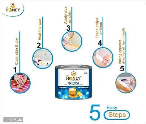 DR HONEY 600 gram hot wax Hair Removal | Best Seller | All Skin Types full body wax-thumb5