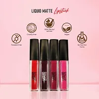 DR HONEY BEAUTY Mini Lipsticks Combo Pack of 4 Liquid Matte Lipstick-thumb1