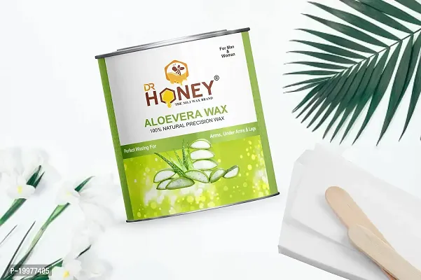 DR HONEY aloe Vera wax with strips 600 gram Hair Removal Wax For Arms, Legs, Chest, Back, and Full Body | Men  Women | Tan Removal | All skin Type Men  Women | Tan Removal | Oily to Normal Skin