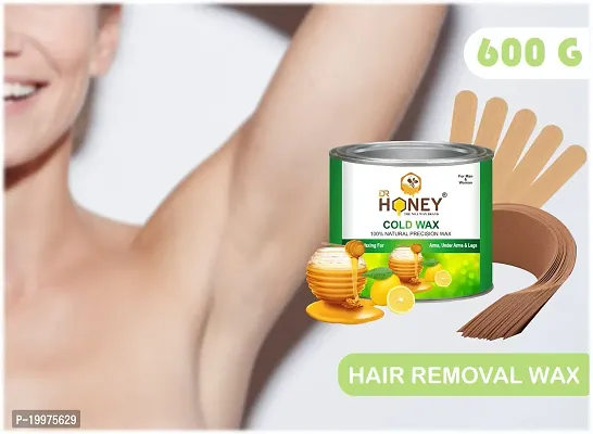 DR HONEY wax 599 gram cold wax Hair Removal Wax For Arms, Legs, Chest, Back, and Full Body | Men  Women | Tan Removal | All skin Type suitable for sensitive  dry skin strip and stick-thumb5