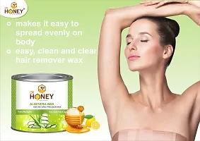 DR HONEY aloe Vera wax and wax heater strip and stick 600 gram for all skin type full body wax for man woman wax-thumb4