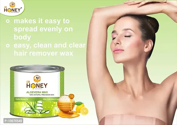 DR HONEY aloe Vera wax and wax heater strip and stick 600 gram for all skin type full body wax for man woman wax-thumb5