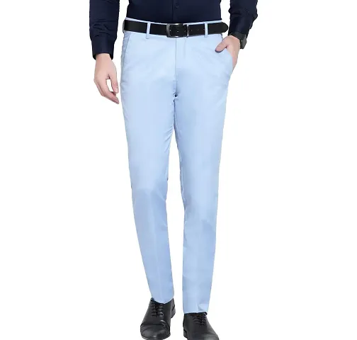 Classic Solid Formal Trousers for Men