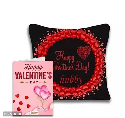 Beautiful Valentine Gift Set Valentines Day Printed Cushion With Filler ( 12X12 Inch) Best For Your Loved Ones-thumb0