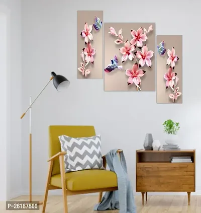 Designer Multicoloured Wood Wall Stickers-thumb3