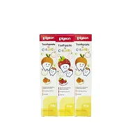 Pigeon Children Tripack Toothpaste Orange (45g, Pack of 2)  Strawberry (45g, Pack of 1)-thumb1
