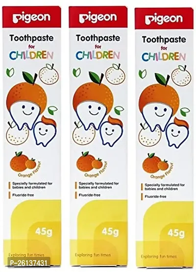 Pigeon Toothpaste for Children Orange Flavour(Pack of 3)