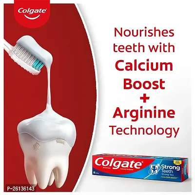 Colgate Strong Teeth, 500g, India?s No: 1 Toothpaste Brand, Calcium-boost for 2X Stronger Teeth, Prevents cavities, Whitens Teeth, Freshens Breath-thumb2