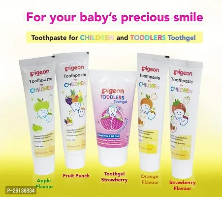 Pigeon Children Tripack Toothpaste Orange (45g, Pack of 2)  Strawberry (45g, Pack of 1)-thumb5