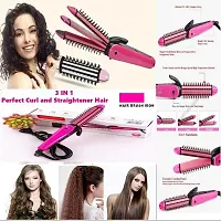 New 3 in 1 Multifunctional Hair straightener Curler Combo (Pack of 1) 3in1 Exclusive-thumb1