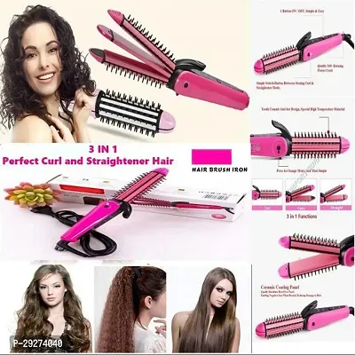 New 3 in 1 Multifunctional Hair straightener Curler Combo (Pack of 1) 3in1 Exclusive-thumb2