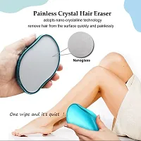 Crystal Hair remover - Reusable and Washable, Painless Exfoliation Hair Removal Tool for Unisex Arms, Legs and Back (Pack of 1, Multicolor)-thumb3