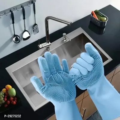 Magic Silicone Dish Washing Gloves-thumb0