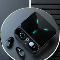 Modern Black Waterproof Built-in Mic Earbuds with Smart LED Display-thumb1