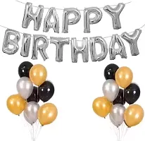 Golden Happy Birthday Foil Balloon for Birthday Decoration and Celebration16 inch Full Size,13 Letters-thumb2