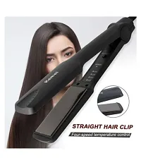 Modern Hair Styling with Ceramic Temperature Control Hair Straightener-thumb1