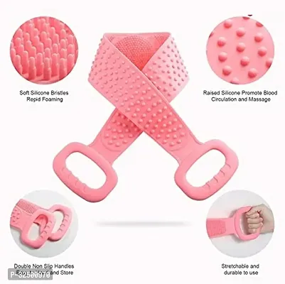 Useful Silicone Double Side Bathing Brush for Skin Deep Cleaning and Body Scrubbing-thumb3