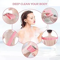 Useful Silicone Double Side Bathing Brush for Skin Deep Cleaning and Body Scrubbing-thumb1