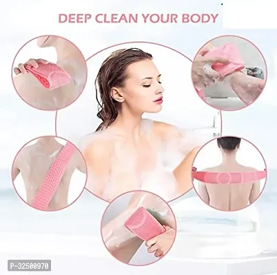 Useful Silicone Double Side Bathing Brush for Skin Deep Cleaning and Body Scrubbing-thumb2