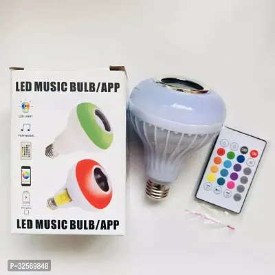 Led Light Bulb Speaker with Remote Control Compatible All Bluetooth Devices#(pack of 1)