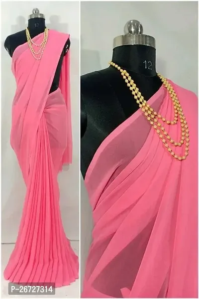 Classic Georgette Saree with Blouse piece for Women-thumb0