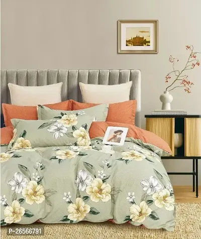 Elastic Fitted Printed Double Bedsheet Set 12-thumb0