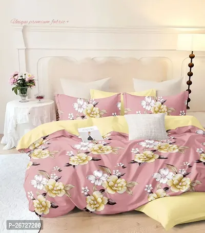 FW present heavey soft glace cotton ellastic fitted 1 double bedsheet with 2 pillow covers 234