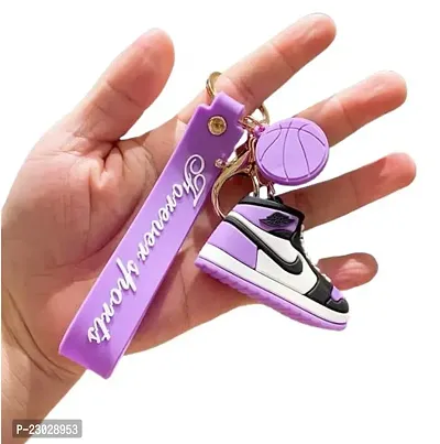 Designer New Trending 3D Cute Sneakers Shoe Design Keychain With Loop And Hook Key Chain For Men And Women