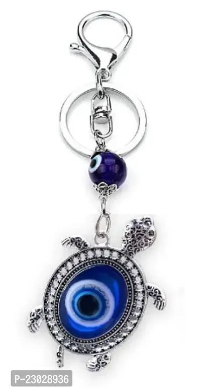 Designer Evil Eye Lucky Turtle Keychain For Bike Car Gifting With Key Ring Anti-Rust