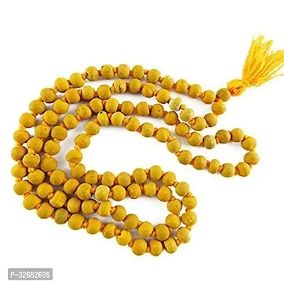 Natural Turmeric Rosary Original Haldi Kanthi For Jaap And Wear 108 Beads Mala Haldi Mala- 8 mm