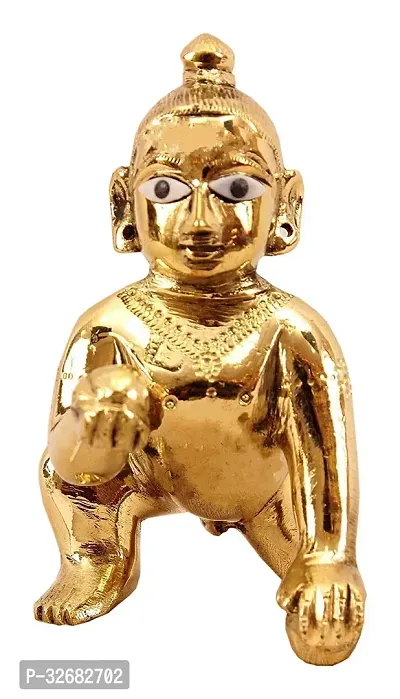 Vrindavan Laddu Gopal Idol Murti Pure Metal Bal Gopal For Home Mandir Thakur Ji Ladoo Gopal-thumb0