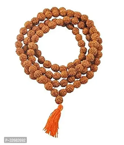 Certified Original Rudraksha Mala -Brown, 9-10 mm ,108 Beads-thumb0