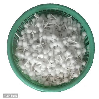 Pujahome Premium Round Cotton Wicks (Gol Batti) For Diya - 500 Pieces, Ideal For Puja And Rituals (White)-thumb0