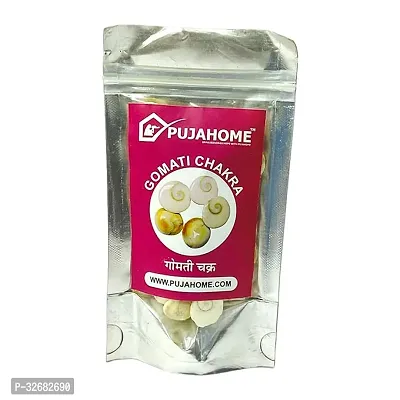 Original Gomati Chakra For Goodluck Health, Prosperity Natural White Gomti River Puja Stones -21 Pieces