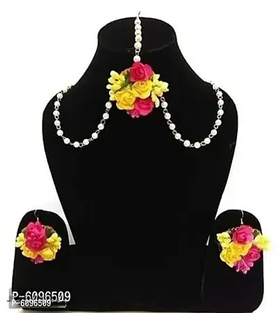 Fashionable Floral Jewellery Set for Haldi/Mehandi