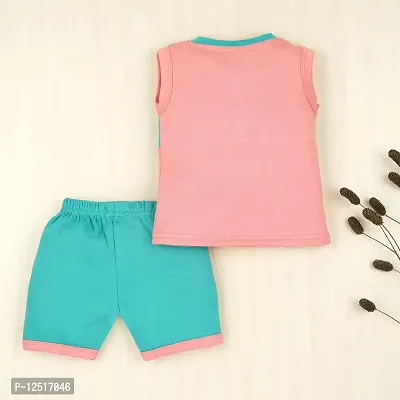 Macitoz Stylish and Comfy Cotton Baby Boy Sleeveless T-Shirt Tank Tops Shorts Set | Sleeveless Tees and Shorts | Casual  Party Wears | Baby Boys-thumb3