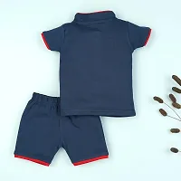 Macitoz Cotton half sleeve T-shirt and Shorts Set for Baby Boys with button | halfsleeve Tees and Shorts | Casual & Party Wears forr babyboys-thumb2