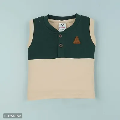 Macitoz Stylish and Comfy Cotton Baby Boy Sleeveless T-Shirt Tank Tops Shorts Set | Sleeveless Tees and Shorts | Casual & Party Wears | Baby Boys-thumb4