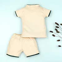 Macitoz Cotton half sleeve T-shirt and Shorts Set for Baby Boys with button | halfsleeve Tees and Shorts | Casual  Party Wears forr babyboys-thumb2