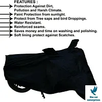 Essential Black Polyester Dust And Waterproof Bike Body Cover For Hero Pleasure Plus-thumb3