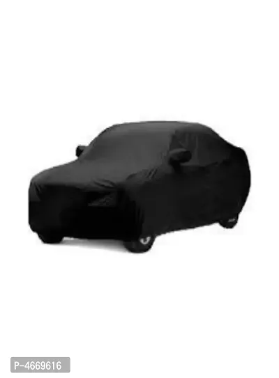 Essential Black Polyester Dust And Waterproof Car Body Cover For Chevolet Beat (Side Mirror Pocket)