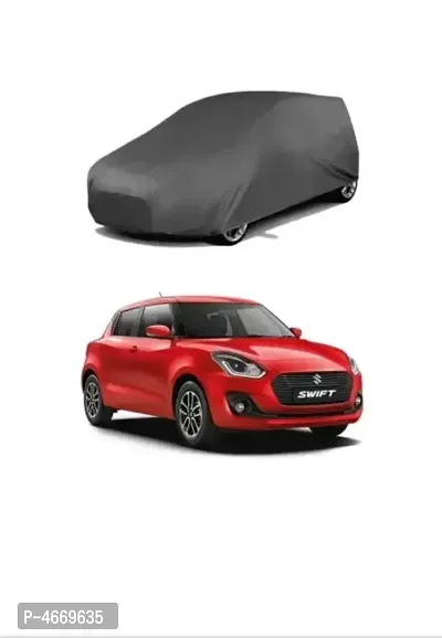 Essential Grey Polyester Dust And Waterproof Car Body Cover For Maruti Suzuki New Swift-thumb0