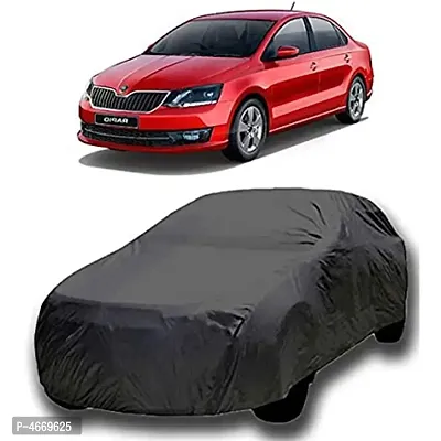 Essential Grey Polyester Dust And Waterproof Car Body Cover For Skoda Rapid