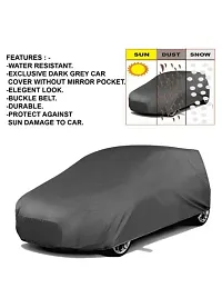 Car Body Cover For Maruti Zen Estilo Dust & Water Proof Color Grey-thumb1