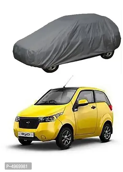 Car Body Cover For Mahiandra Reva Dust & Water Proof Color Grey-thumb0