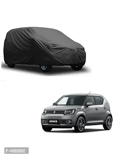 Car Body Cover For Maruti Suzuki Ignis Dust & Water Proof Color Grey-thumb0