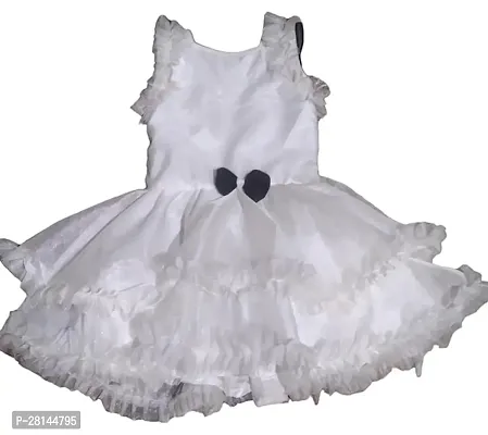 Stylish White Cotton Frocks Dresses For Girls-thumb0