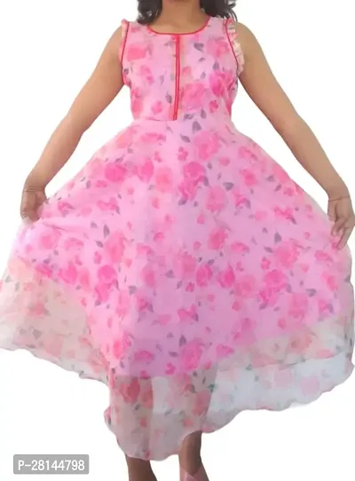 Stylish Pink Cotton Frocks Dresses For Girls