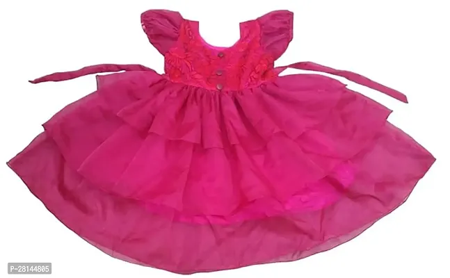 Stylish Pink Cotton Frocks Dresses For Girls